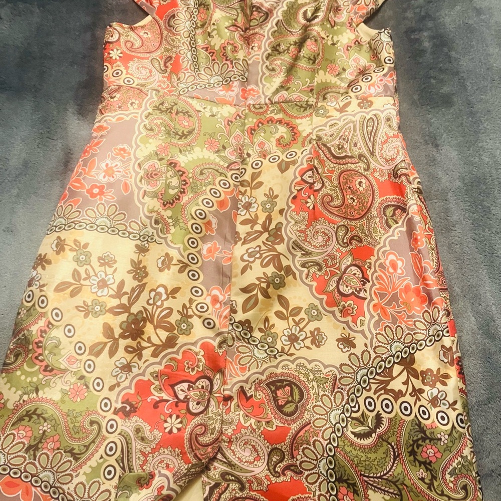 Liz Claiborne Multicolor Paisley Dress Sz 16. New